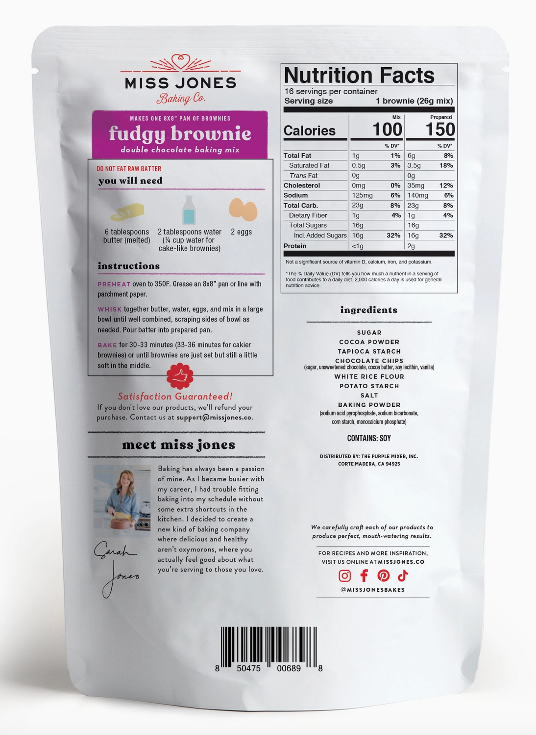 Miss Jones Baking Co.- Gluten Free Mixes