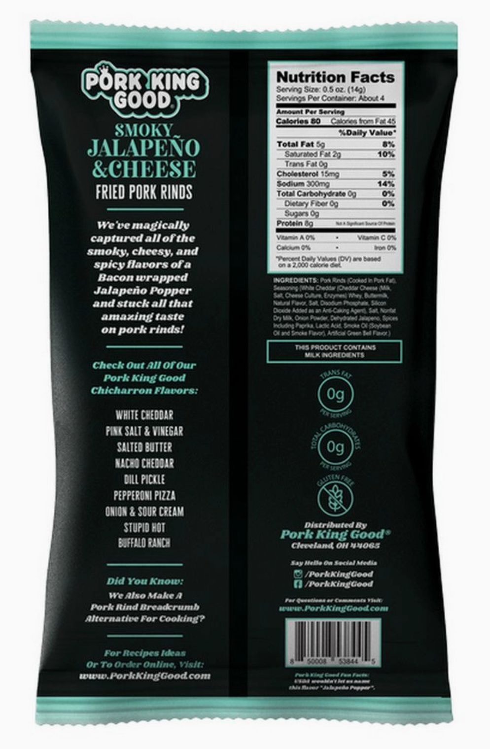 Pork King Good Pork Rinds 1.75oz-3oz Bag