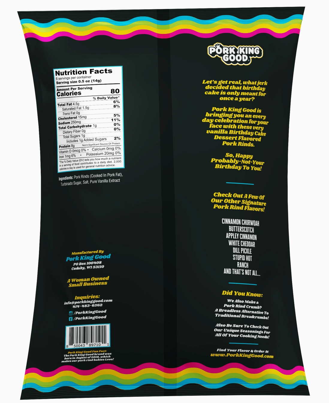 Pork King Good Pork Rinds 1.75oz-3oz Bag