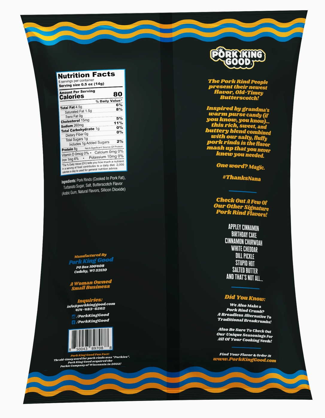 Pork King Good Pork Rinds 1.75oz-3oz Bag
