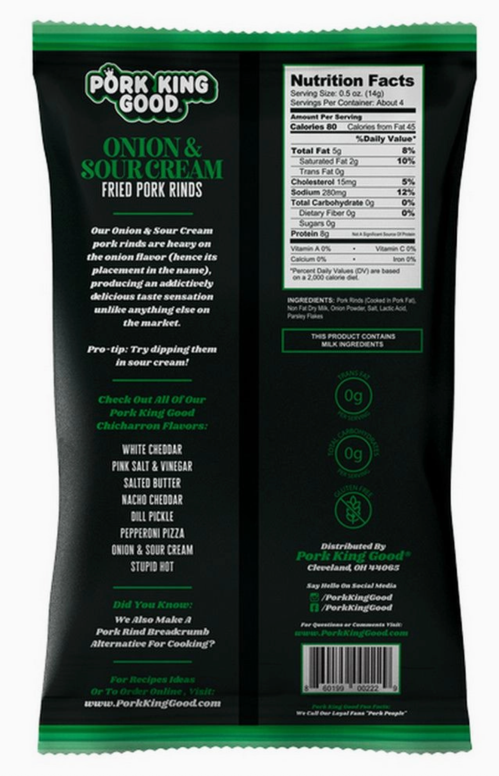 Pork King Good Pork Rinds 1.75oz-3oz Bag