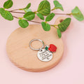 Teacher Appreciation Keychain With Apple Charm